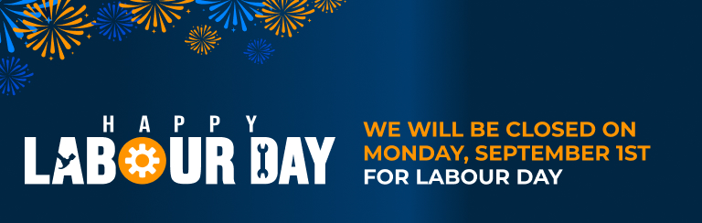 We will be closed on Monday, September 1st for Labor Day